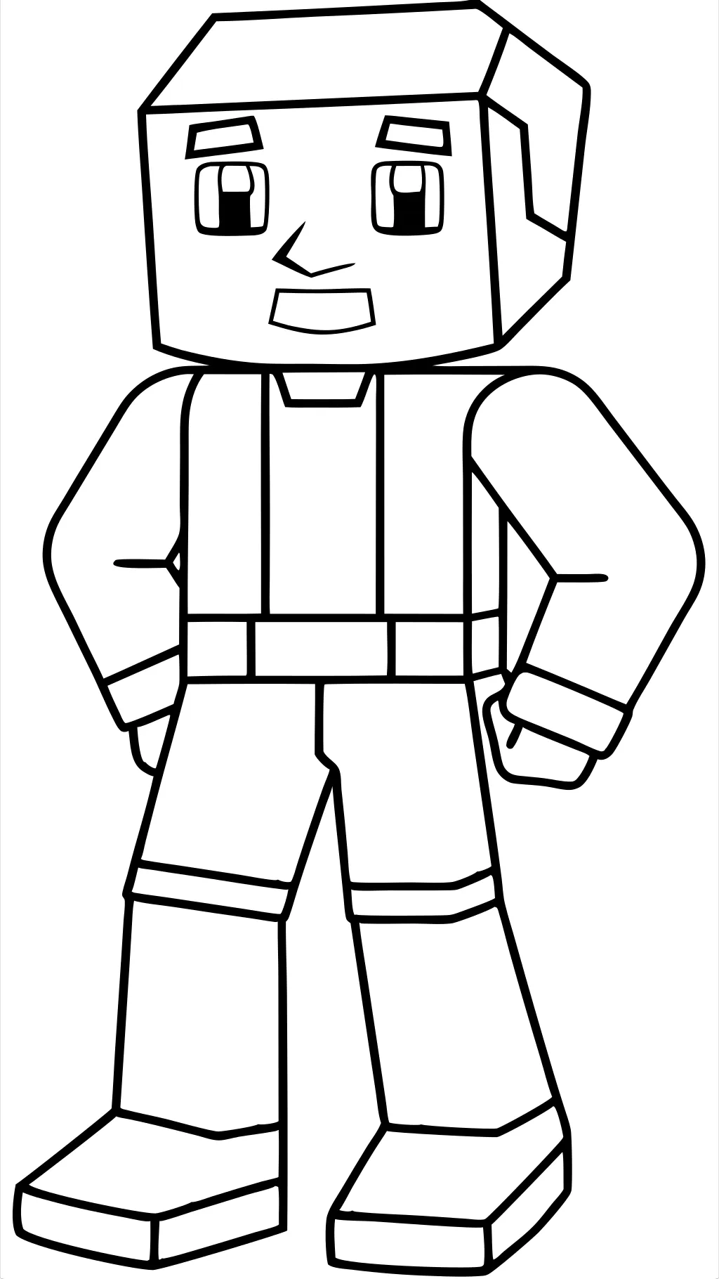 coloring pages minecraft steve